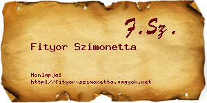 Fityor Szimonetta névjegykártya